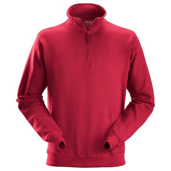 2818  Sweatshirt met ½ Rits