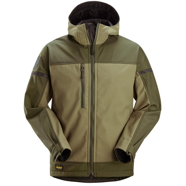 1226  AllroundWork, Softshell Stretch Jack met Capuchon