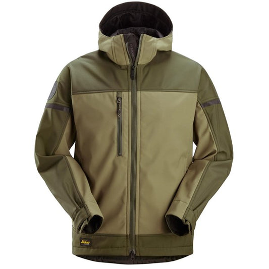 1226  AllroundWork, Softshell Stretch Jack met Capuchon