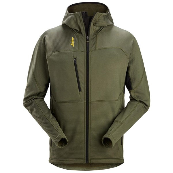 9420  Thermal Body Mapping Fleece Hoodie met Rits