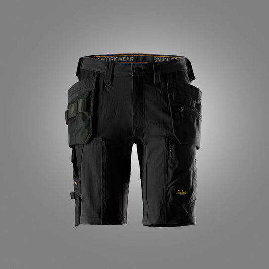 6118 Stretch Werkshorts Zwart/Zwart